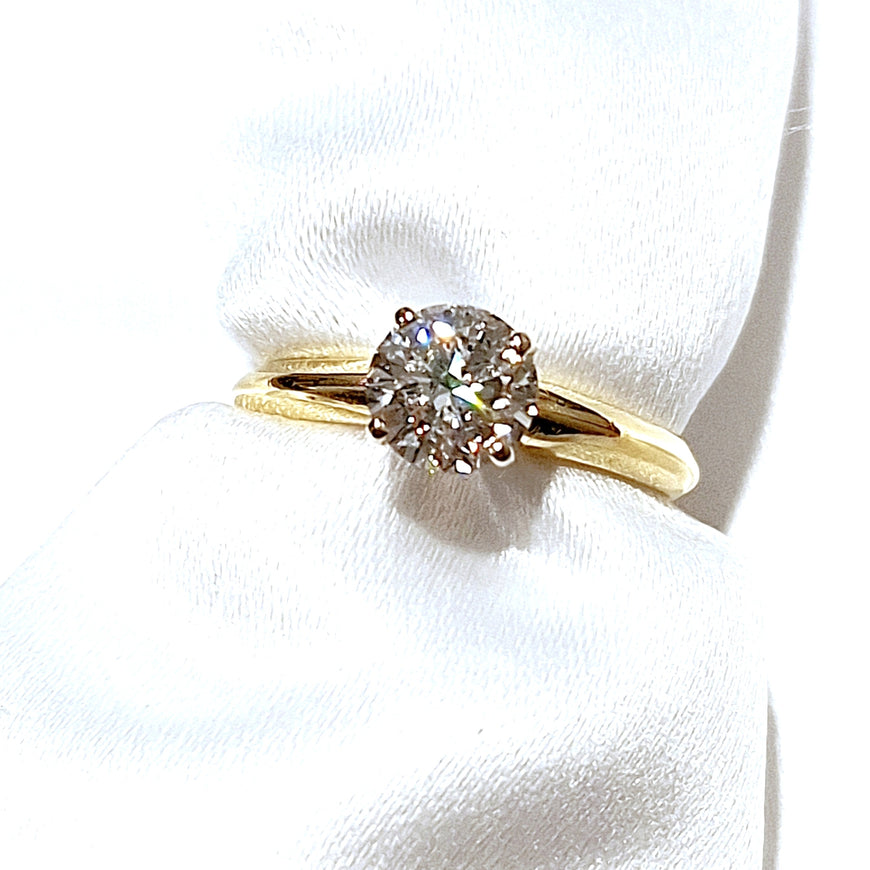 14ct Yellow Gold 1.00ct Diamond Solitaire Ring