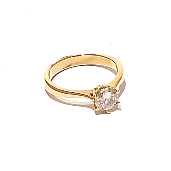 18ct Yellow Gold 0.75ct Diamond Solitaire Ring