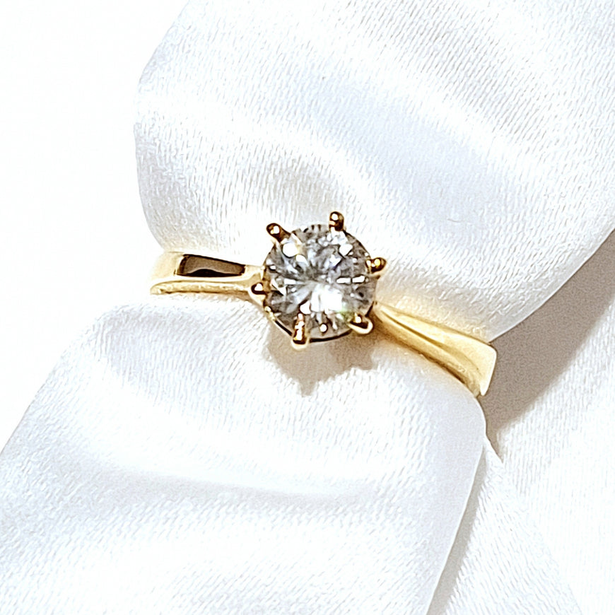 18ct Yellow Gold 0.75ct Diamond Solitaire Ring