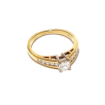 18ct Yellow Gold 0.65ct Princess Cut Diamond Ring