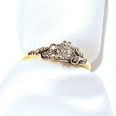 18ct Yellow & White Gold Antique 0.40ct Diamond Ring