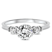 0.68ct Diamond Engagement Style Handmade Ring in 18k White Gold