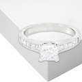 1.61ct Princess Cut Diamond Engagement Style Ring in 18k White Gold