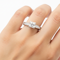 1.61ct Princess Cut Diamond Engagement Style Ring in 18k White Gold