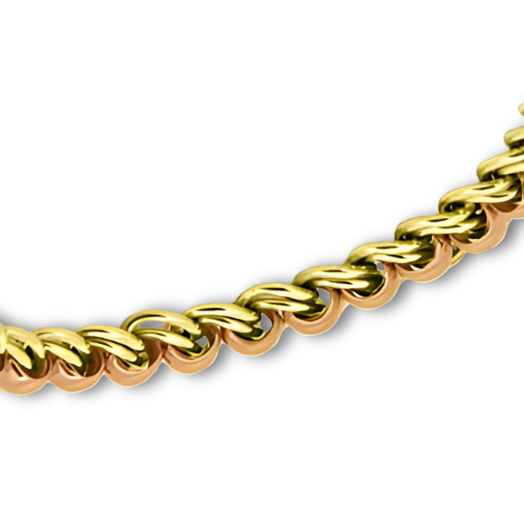 18ct Yellow and Rose Gold Two Tone Bracelet