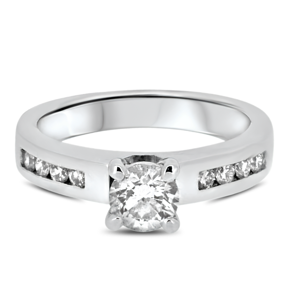 0.69ct Diamond Engagement Style Handmade Ring with GIA cert.