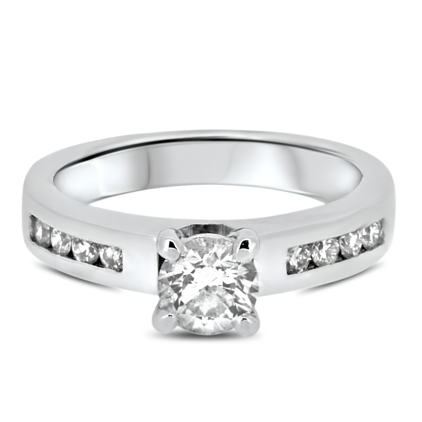 0.69ct Diamond Engagement Style Handmade Ring with GIA cert.