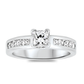 0.70ct Diamond Engagement Ring in 18k White Gold