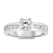 0.70ct Diamond Engagement Ring in 18k White Gold