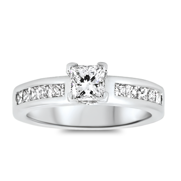 0.70ct Diamond Engagement Ring in 18k White Gold