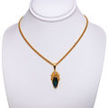 Australian Sapphire and Diamond Handmade Pendant in Yellow Gold