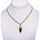 Australian Sapphire and Diamond Handmade Pendant in Yellow Gold