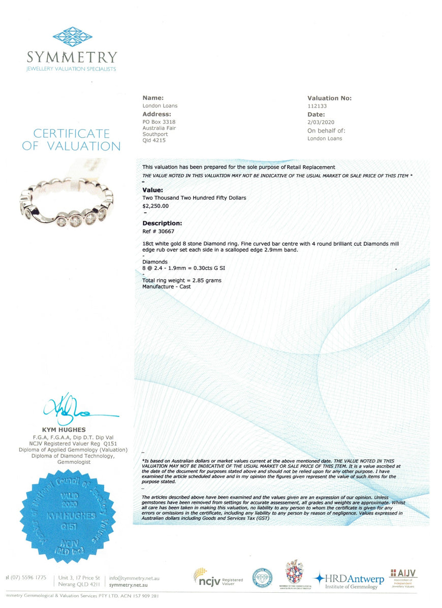 1.38ct Diamond Ring Set in 18ct White Gold