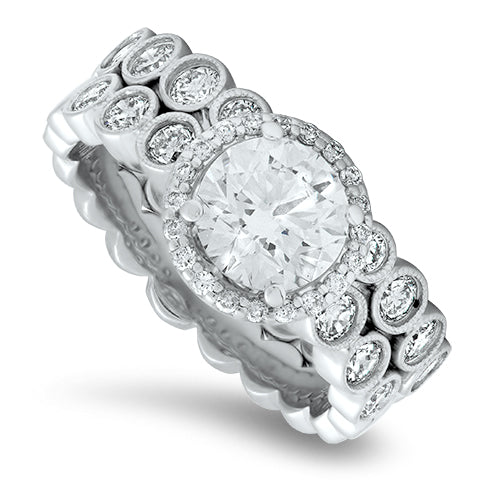 1.38ct Diamond Ring Set in 18ct White Gold