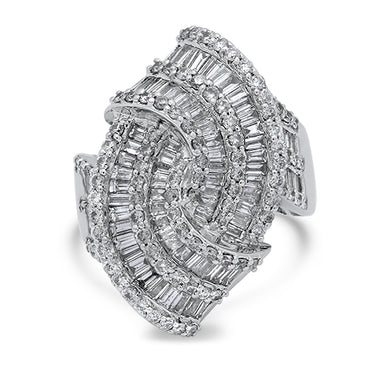 3.00ct Diamond Cluster Ring in 14ct White Gold