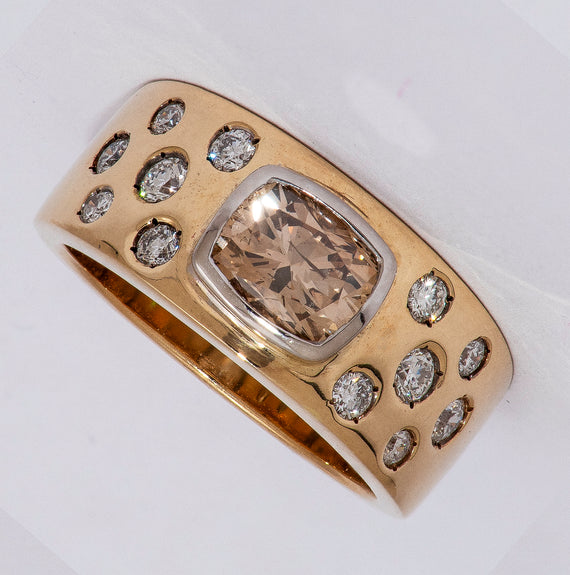 1.40ct Champagne Diamond Dress Ring in 9ct Gold