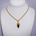 3.85 Australian Sapphire and Diamond Handmade Pendant in 18ct Yellow Gold
