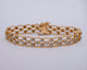 2.00ct Diamond Cluster Bracelet in 18ct Yellow Gold with Safety Chain