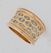 2.15ct Diamond Cluster Handmade Ring in 18ct Yellow Gold