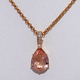 6.15ct Morganite and Diamond Pendant in 18ct Rose Gold