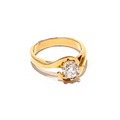 18ct Yellow Gold 0.50ct Diamond Ladies Ring