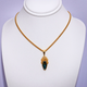 3.85 Australian Sapphire and Diamond Handmade Pendant in 18ct Yellow Gold