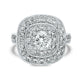 2.62ct Diamond Cluster Ring in Platinum with a 1 Carat Center Diamond