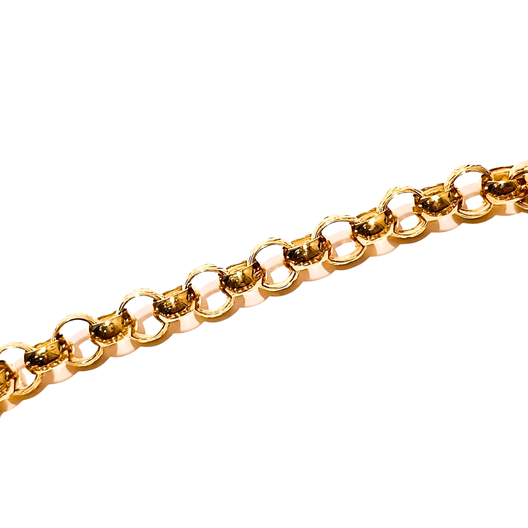 yellow gold belcher necklace with diamond heart pendant | LONDON LOANS