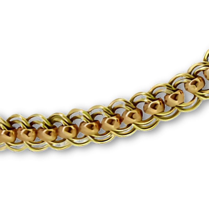 9ct two-toned gold necklace with ring clasp | LONDON LOANS