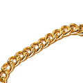 yellow gold curb chain bracelet bolt clasp | LONDON LOANS