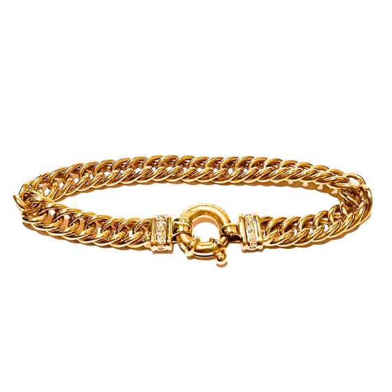 yellow gold chain bracelet | LONDON LOANS