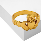 yellow gold irish claddagh ring | LONDON LOANS
