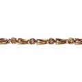 yellow gold tulip chain link bracelet with garnet heart padlock | LONDON LOANS