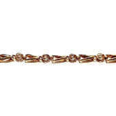 yellow gold tulip chain link bracelet with garnet heart padlock | LONDON LOANS