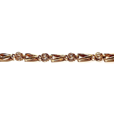 yellow gold tulip chain link bracelet with garnet heart padlock | LONDON LOANS