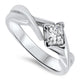 0.50ct Princess Cut Diamond Engagement Ring Set in 18k White Gold with a H SI1 Diamond