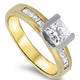 1.00ct Diamond Engagement Ring with Princess Cut Diamonds