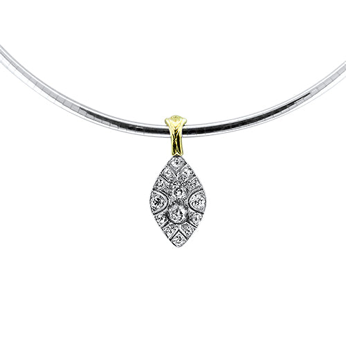 1.98ct Antique Style Handmade Necklet in 18ct White Gold