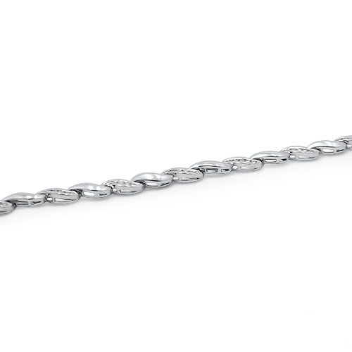 Diamond Patterned Bracelet in 18ct White Gold with G/H VS-SI Diamonds