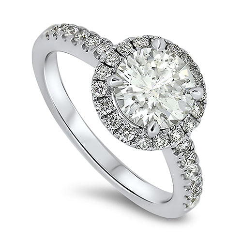 2.01ct Halo Set Diamond Ring with a 1.50ct Centre Diamond H VS2 | London Loans