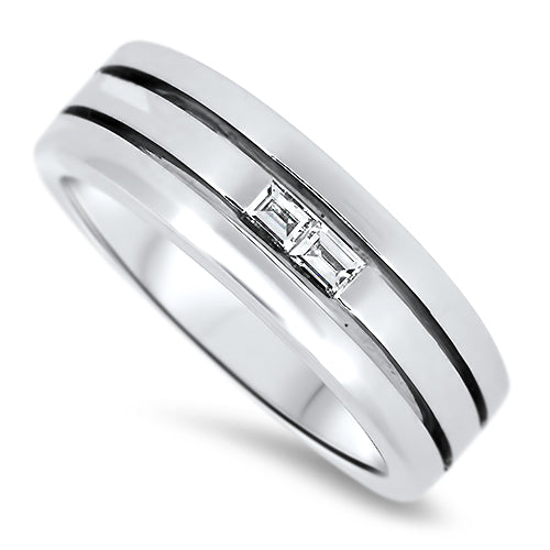 Men's Diamond Ring in 18ct White Gold