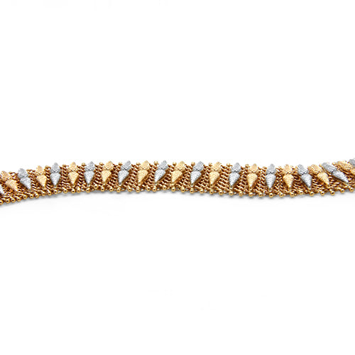 18ct Yellow & White Gold Very Unique Mesh Bracelet