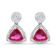 7.13ct Tourmaline & Diamond Drop Handmade Earrings in 18ct Rose and White Gold