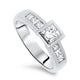 1.30ct Princess Cut Diamond Handmade Engagement Ring with a 0.70ct Princess Cut Centre Diamond
