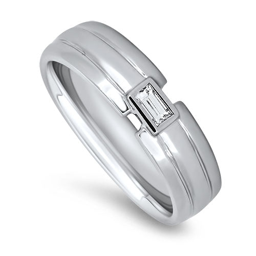 Men's Diamond Ring in 18ct White Gold