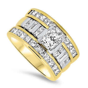 2.97ct Diamond Ring Set in 18ct Yellow Gold