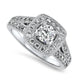 1.00ct Diamond Halo Set Ring in 14ct White Gold & E Colour Diamond