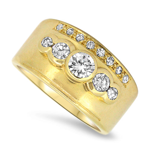 0.70ct Diamond Ring in 18k Yellow Gold