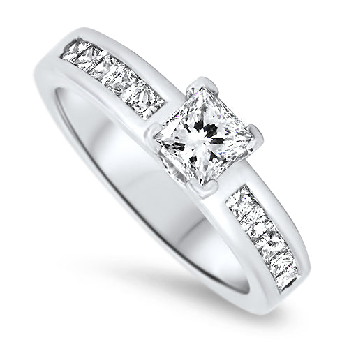 0.70ct Diamond Engagement Ring in 18k White Gold