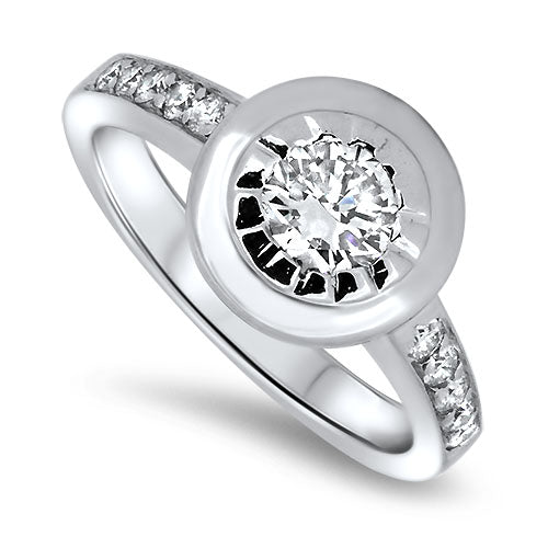 0.60ct Diamond Ring in 18k White Gold